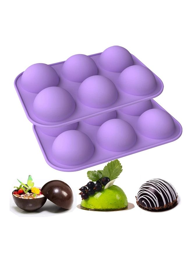 Silicone Baking Mold for Making Hot Chocolate Bomb, Dome Mousse, Cake, Jelly, Pudding Lavender one sizecm - Image 1